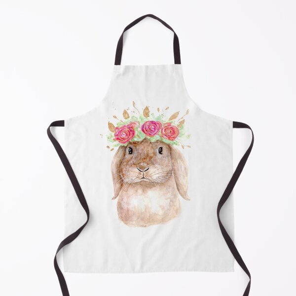 Artikelvorschau, Hase mit Blumenkrone - Aquarellmalerei entworfen und verkauft von Pattokarts.