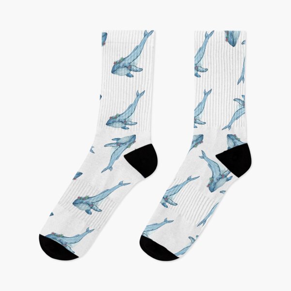 Item preview, Floral Humpback Whale print - Hippie whale designed and sold by B-ARTIZAN.