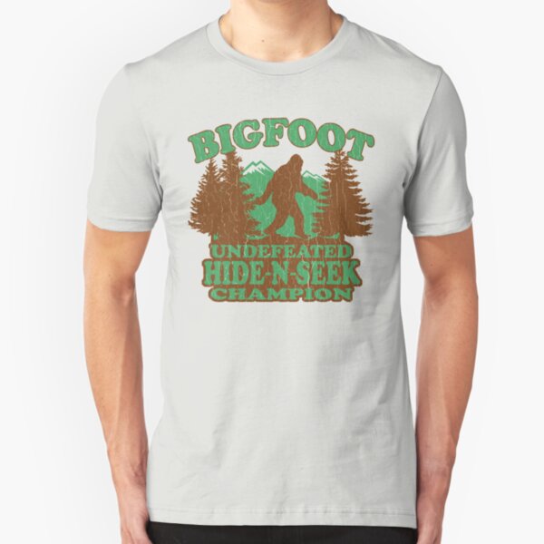 Bigfoot Hide N Seek Champion (vintage distressed) Slim Fit T-Shirt