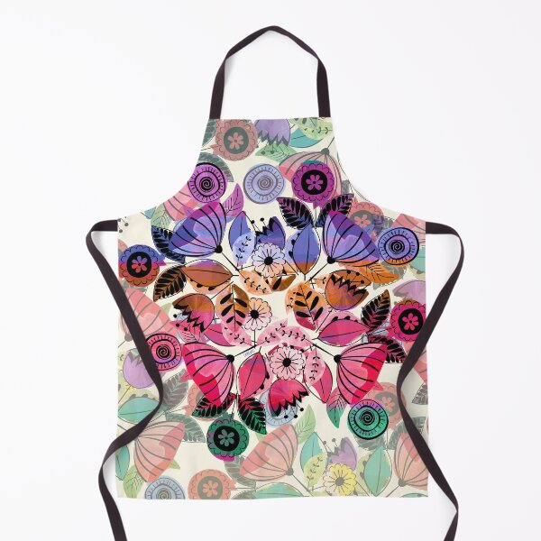 Item preview, Pink and indigo flower pattern designed and sold by famenxt.