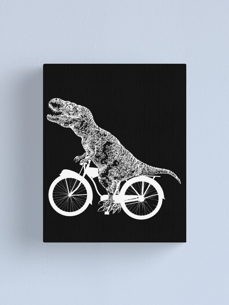 Bike And T Rex Dinosaur Silhouettes T Rex Funny Posters And Art Prints ...