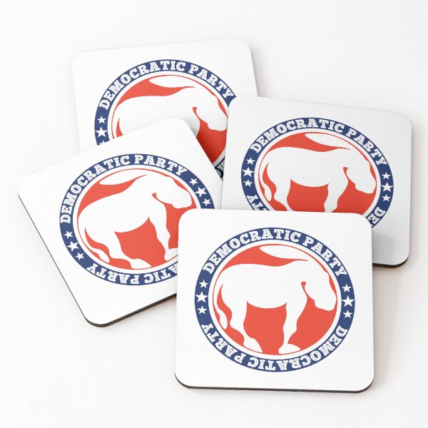 Item preview, Vote Joe Biden - Democratic Party Donkey in Red, White and Blue designed and sold by DoodleBugDigits.