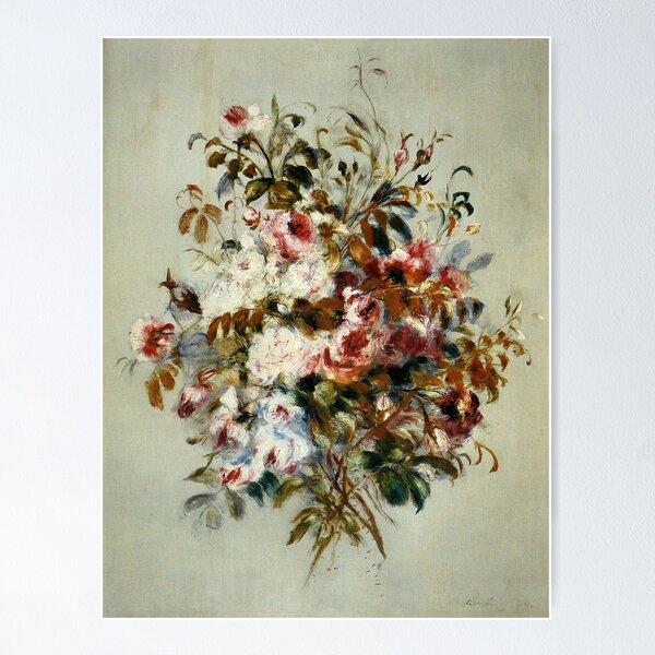 Aperçu de l'œuvre Un bouquet de roses, de Pierre-Auguste Renoir créée et vendue par Irina Polyanskaya.