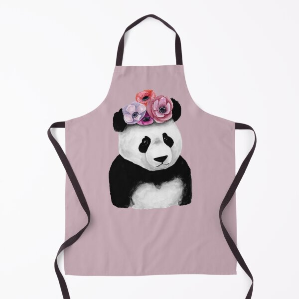 Artikelvorschau, Panda mit Blumenkrone - Aquarell entworfen und verkauft von Pattokarts.