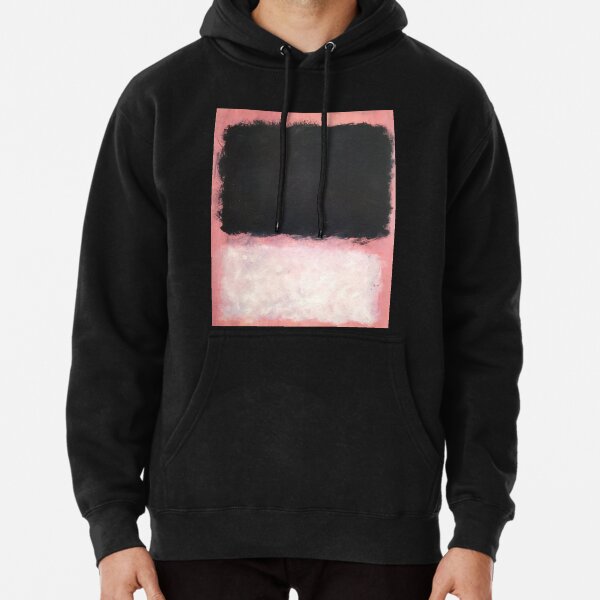 Mark Rothko - Untitled - Pink and Black Artwork Pullover Hoodie