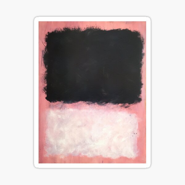 Mark Rothko - Untitled - Pink and Black Artwork Sticker