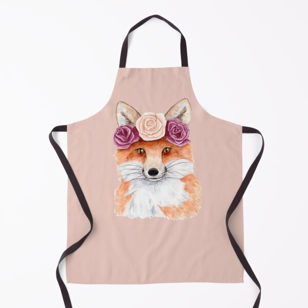 Artikelvorschau, Fuchs mit Blumenkrone - Aquarell entworfen und verkauft von Pattokarts.