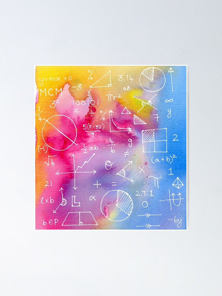 Math formulae (watercolor background)