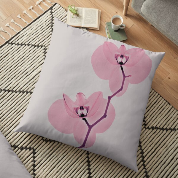 Xrayed Orchid Floor Pillow
