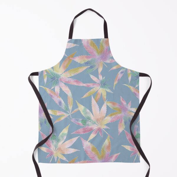 Item preview, Mary Jane Watercolor Marijuana Leaves on Slate Blue designed and sold by Jacqueline Maldonado.