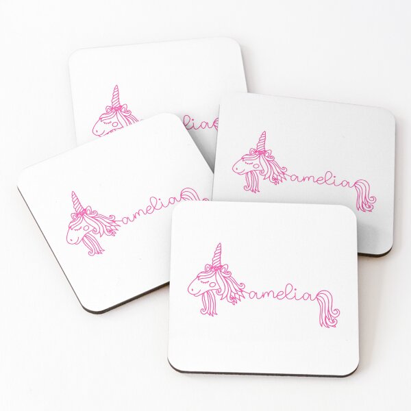 Item preview, Amelia Unicorn Pink Girly Name designed and sold by JaneApril.