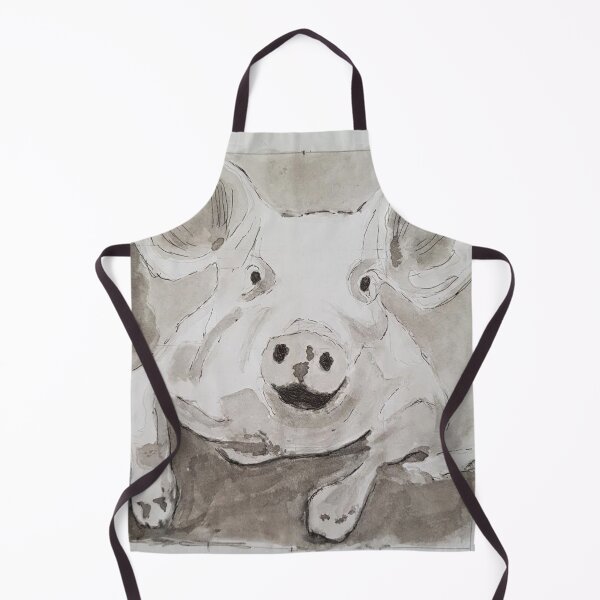 Item preview, Happy pig pen and ink drawing designed and sold by Diana Evensen.