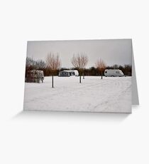 "Winter campsite" Greeting Card