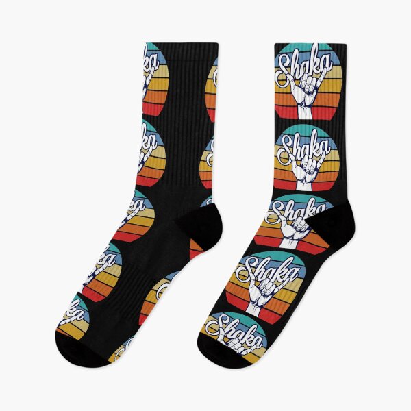 Item preview, Shaka Hang Loose Retro Sunset designed and sold by playloud.