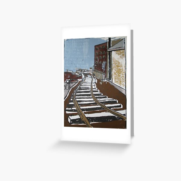 Brooklyn Train, Silkscreen Greeting Card