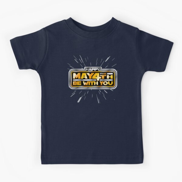 Happy May the 4th! (Yellow/Stars) Kids T-Shirt