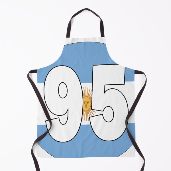 Item preview, Number 95 with Argentina flag on the background designed and sold by AllShirts21.