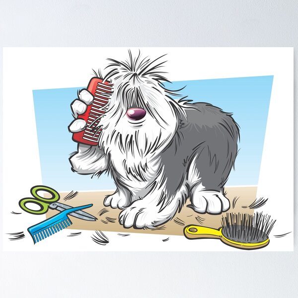 Old English Sheepdog or Funny cute Shaggy dog