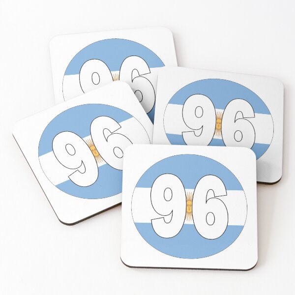 Item preview, Number 96 with Argentina flag on the background designed and sold by AllShirts21.