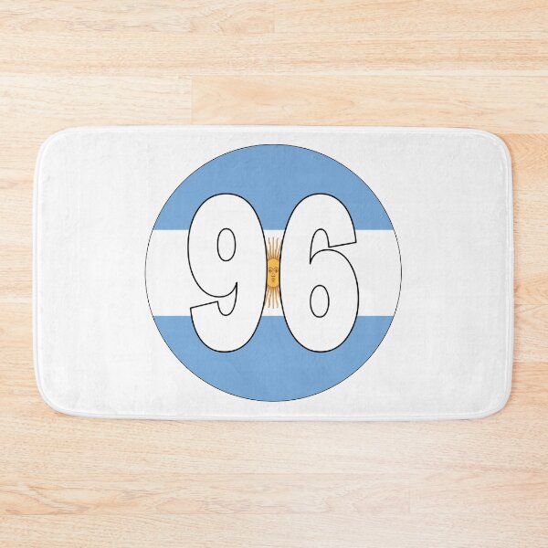 Item preview, Number 96 with Argentina flag on the background designed and sold by AllShirts21.