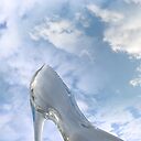 Glass High Heel Slipper On Rocky Surface Canvas Print By Morrbyte Redbubble