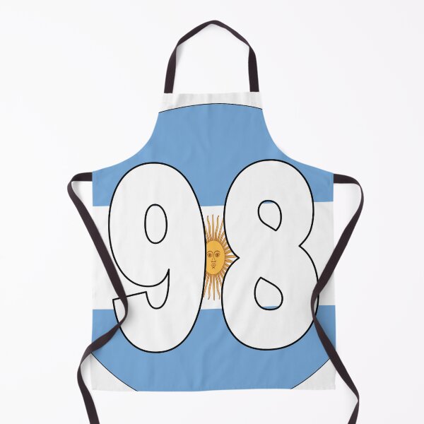 Item preview, Number 98 with Argentina flag on the background designed and sold by AllShirts21.