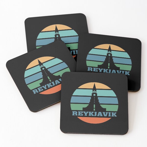 Item preview, Reykjavik Iceland Skyline Landmark Vintage Sunset Travel Souvenir designed and sold by TeeHome.
