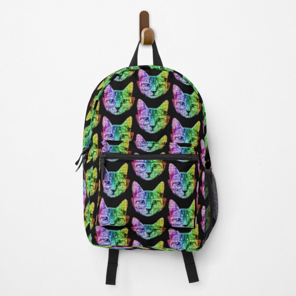 Vista previa del artículo con la obra «Rainbow Pop Art Cat con gafas», diseñado y vendido por ROBOTFACE .