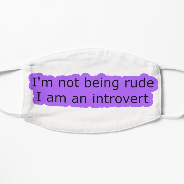 Introvert Thought 1 Flat Mask