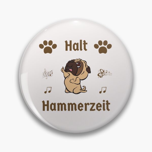 Artikelvorschau, Mops Mops Deutsch Deutsch Stop Halt Hammerzeit entworfen und verkauft von Time4German.