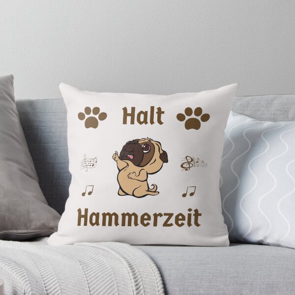 Item preview, Pug Mops Deutsch German Stop Halt Hammerzeit designed and sold by Time4German.