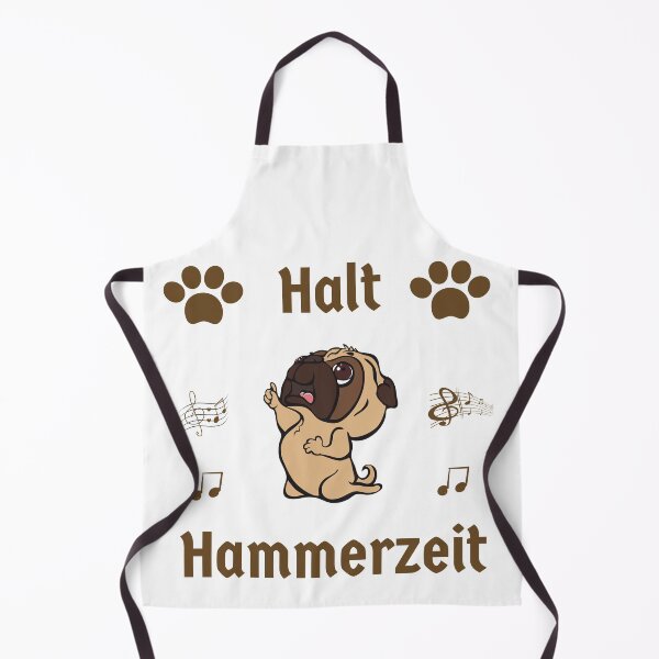 Item preview, Pug Mops Deutsch German Stop Halt Hammerzeit designed and sold by Time4German.