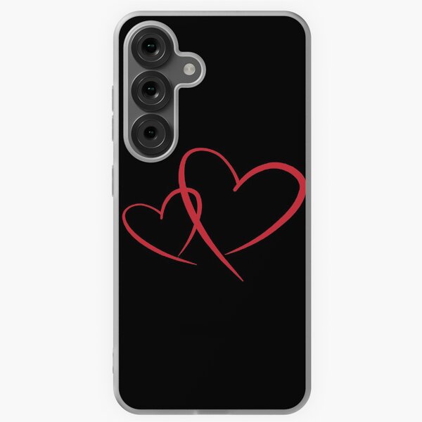 Item preview, two red hearts on black designed and sold by archmar.