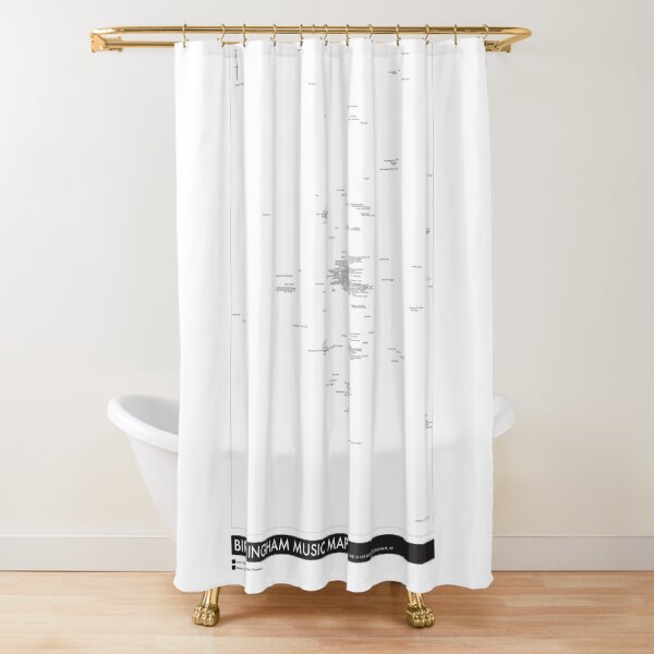 Birmingham Music Map Shower Curtain