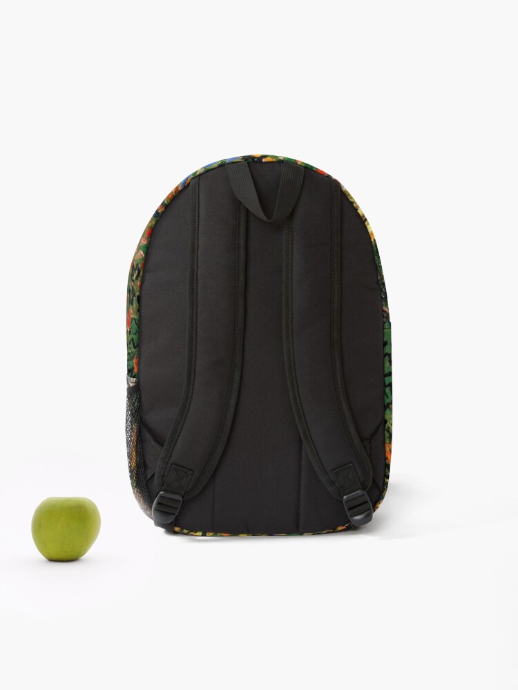 Alternate view of Van Gogh - Flower Garden, famous painting Backpack
