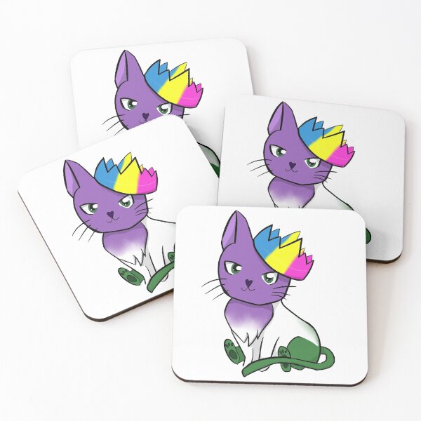 Item preview, Genderqueer Pansexual Pride Cat designed and sold by LunarDoodles.