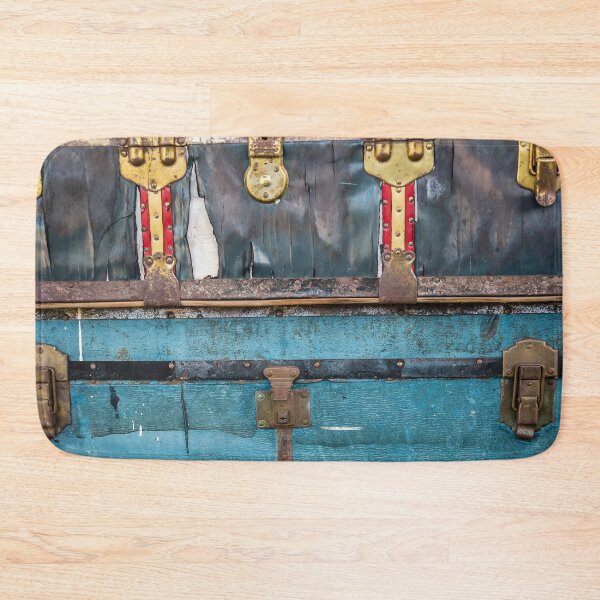 Item preview, Stacked Vintage Suitcases Turquoise and Blue designed and sold by Amy Mitchell.