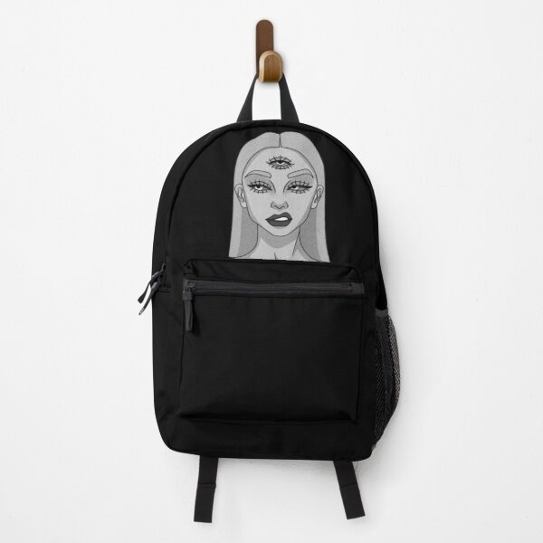 Item preview, The young lady with three eyes - Drawing - B&W designed and sold by Gatsbird Design.