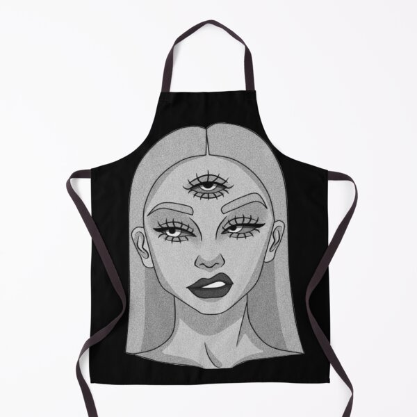 Item preview, The young lady with three eyes - Drawing - B&W designed and sold by Gatsbird Design.
