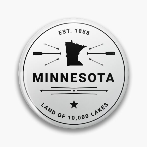 Minnesota Badge — 10,000 Lakes (Black) Pin