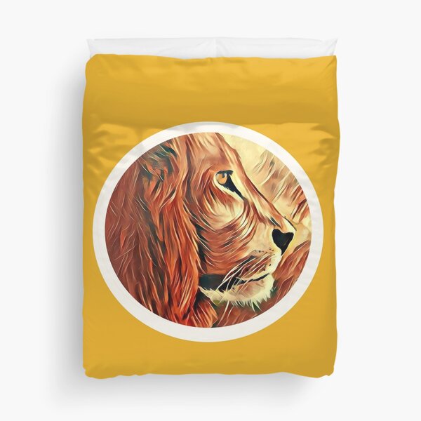 Lion-KingofBeasts Sticker Duvet Cover