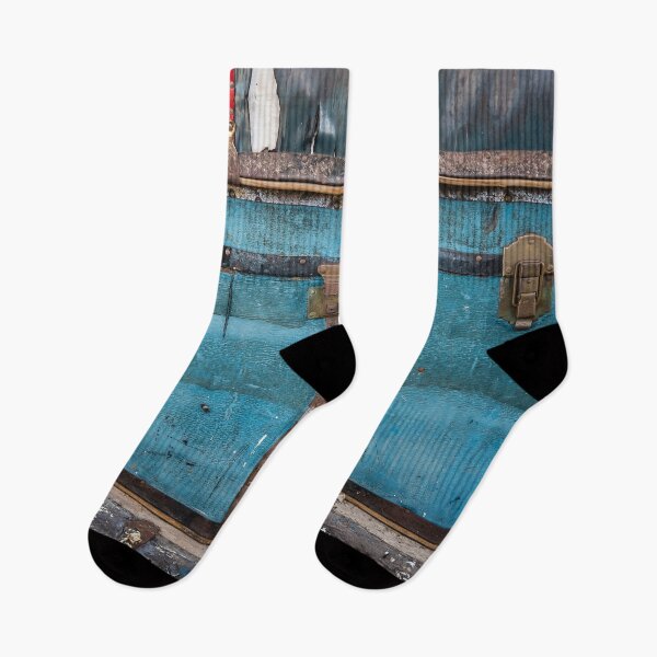 Item preview, Stacked Vintage Suitcases Turquoise and Blue designed and sold by Amy Mitchell.