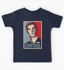 CONTROL Beige/PastelBlue/Red Kids Tee