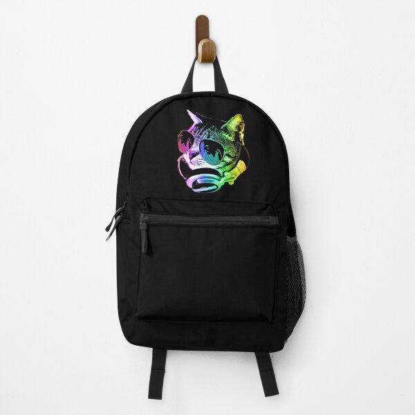 Rainbow Music Cat Backpack
