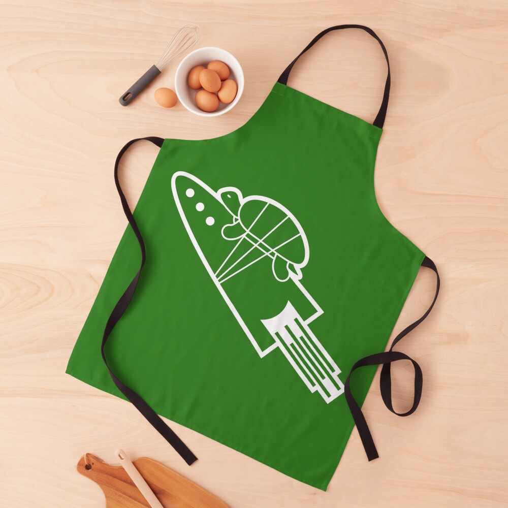 turtle riding rocket Apron