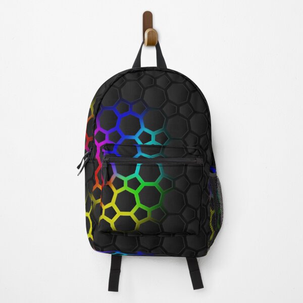 Item preview, Hectagon Pentagon tech pattern - rainbow background light designed and sold by jc007.