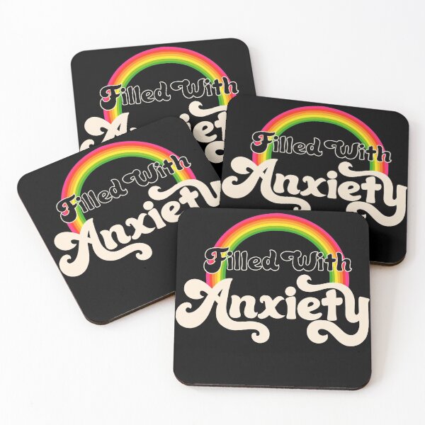 Item preview, Filled with anxiety (black background) designed and sold by Audrey Herbertson.