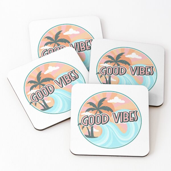 Item preview, Good Vibes. Gift for summer time, vintage tropical design designed and sold by TamGustam.
