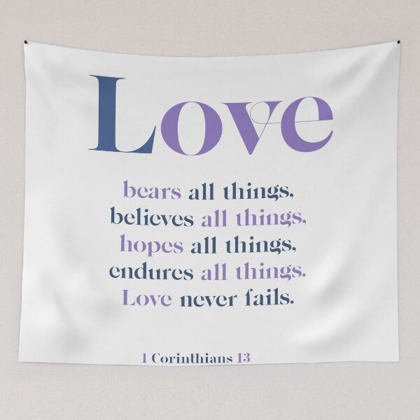 Item preview, Love Never Fails - 1 Corinthians 13 designed and sold by TheCurators.