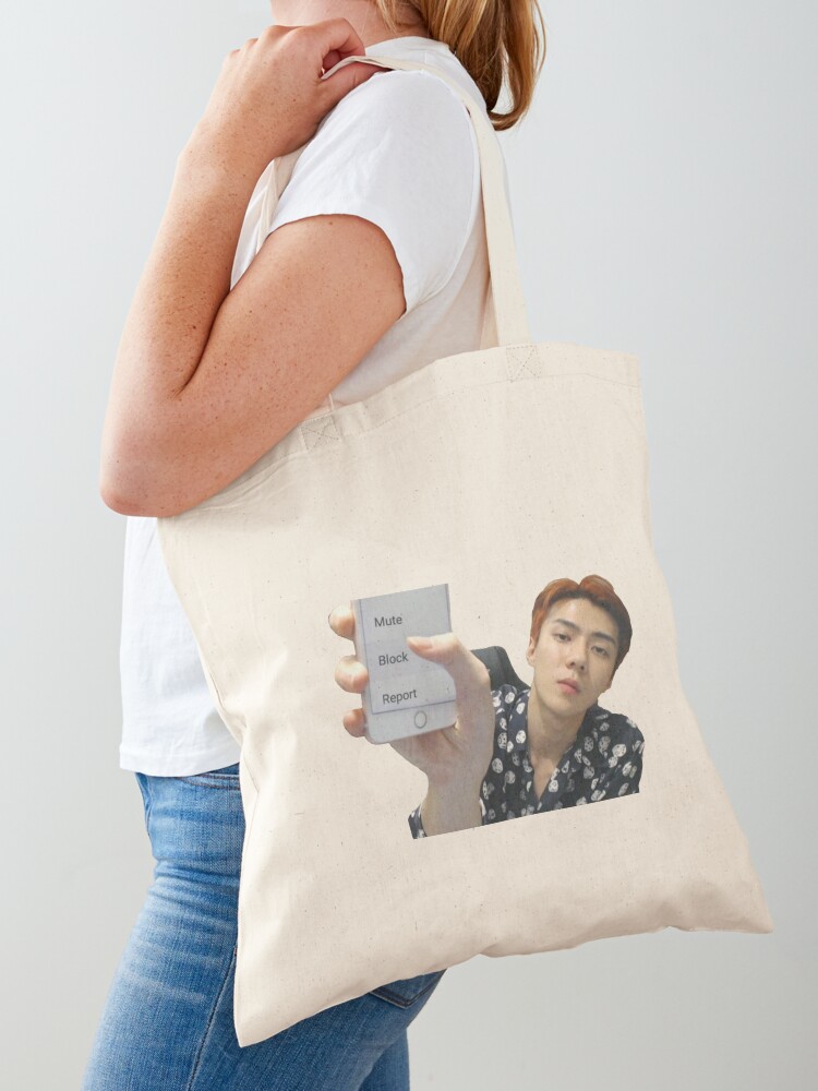 Exo Sehun Block Meme | Tote Bag